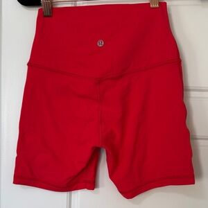 lululemon athletica Women's Vibrant Red Bike Shorts